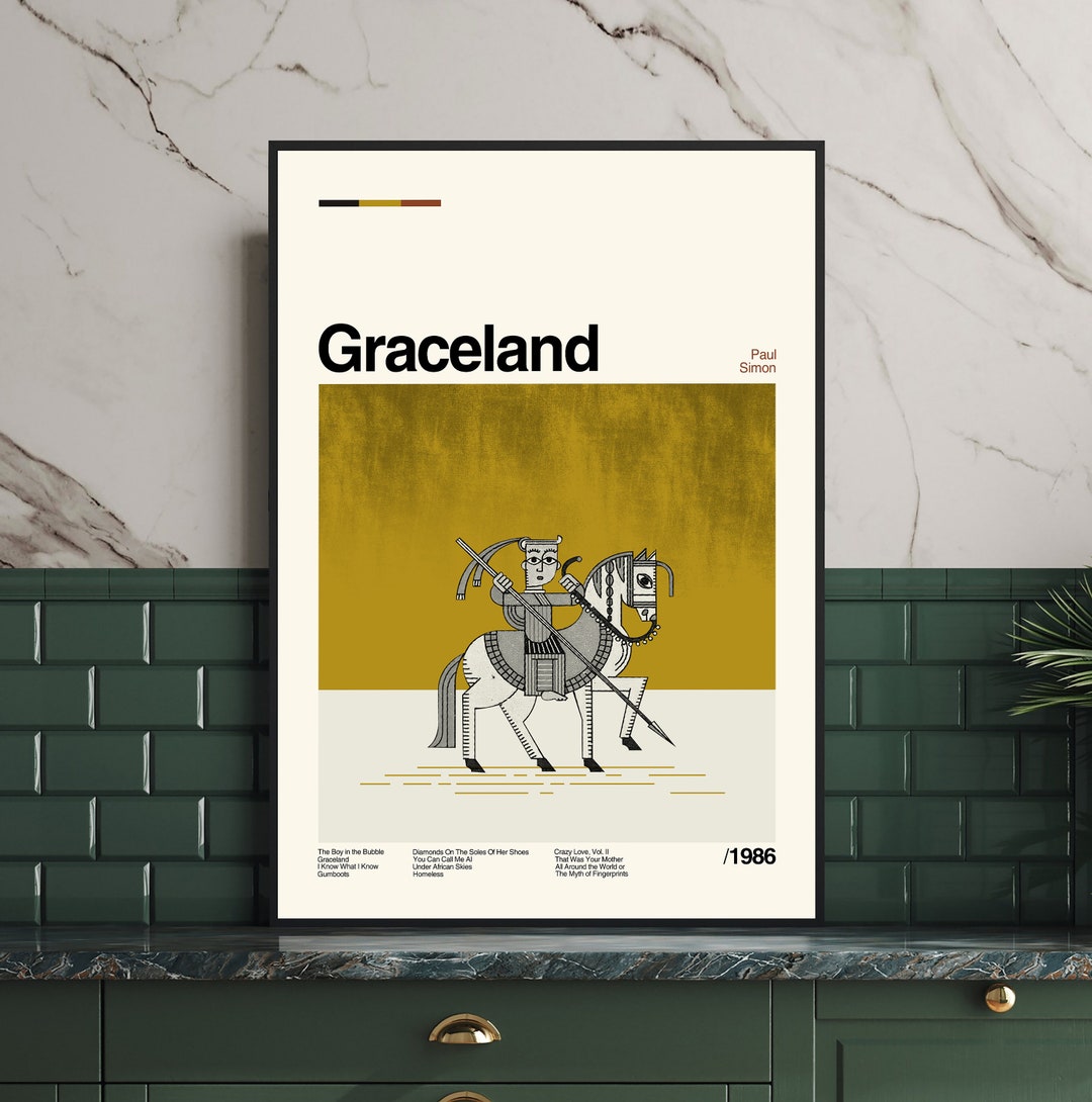 Graceland Poster Graceland Print Custom Poster Minimalist - Etsy