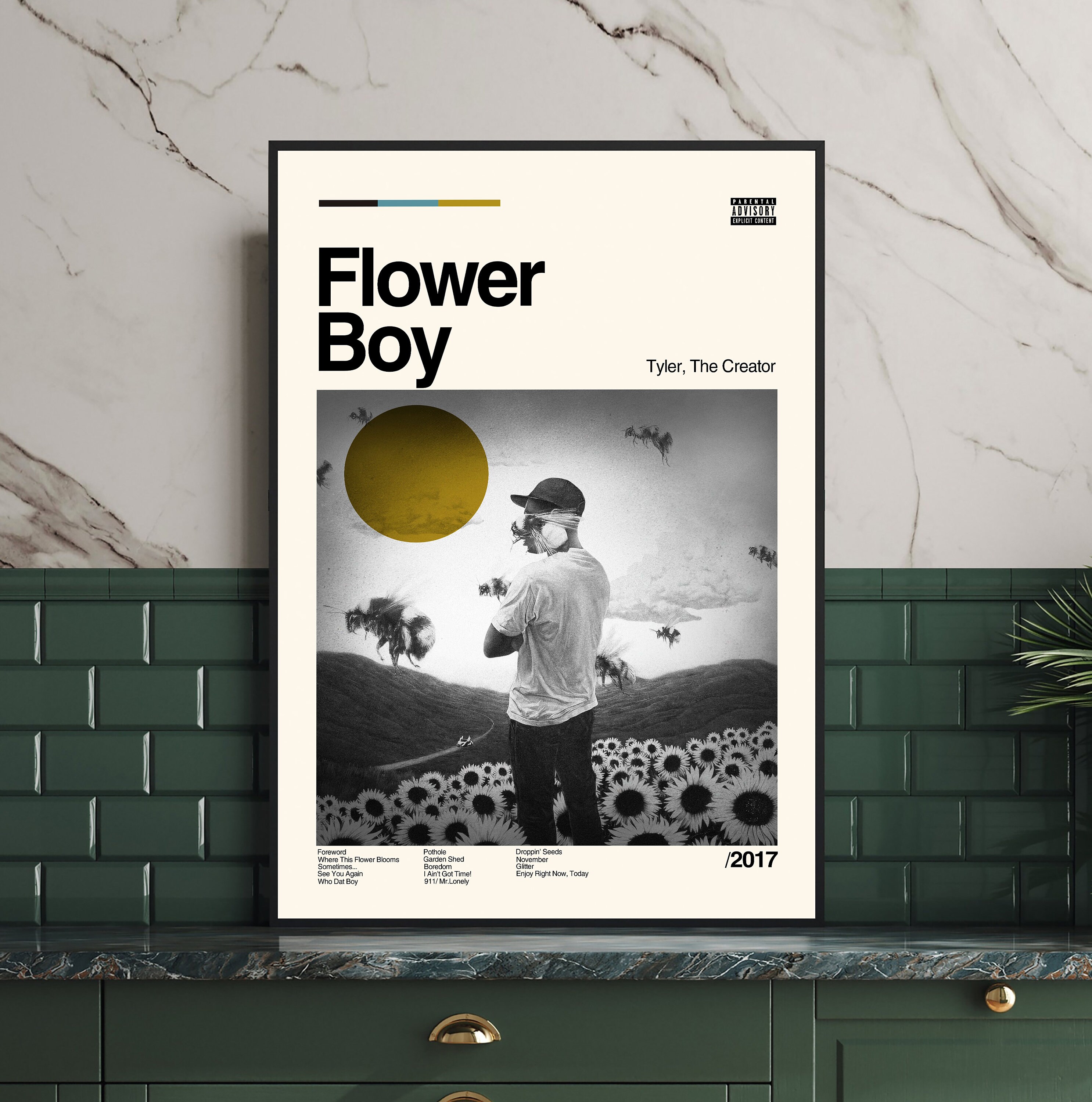 Tyler The Creator Minimalist Flower Boy Album Poster – Aesthetic Wall Decor