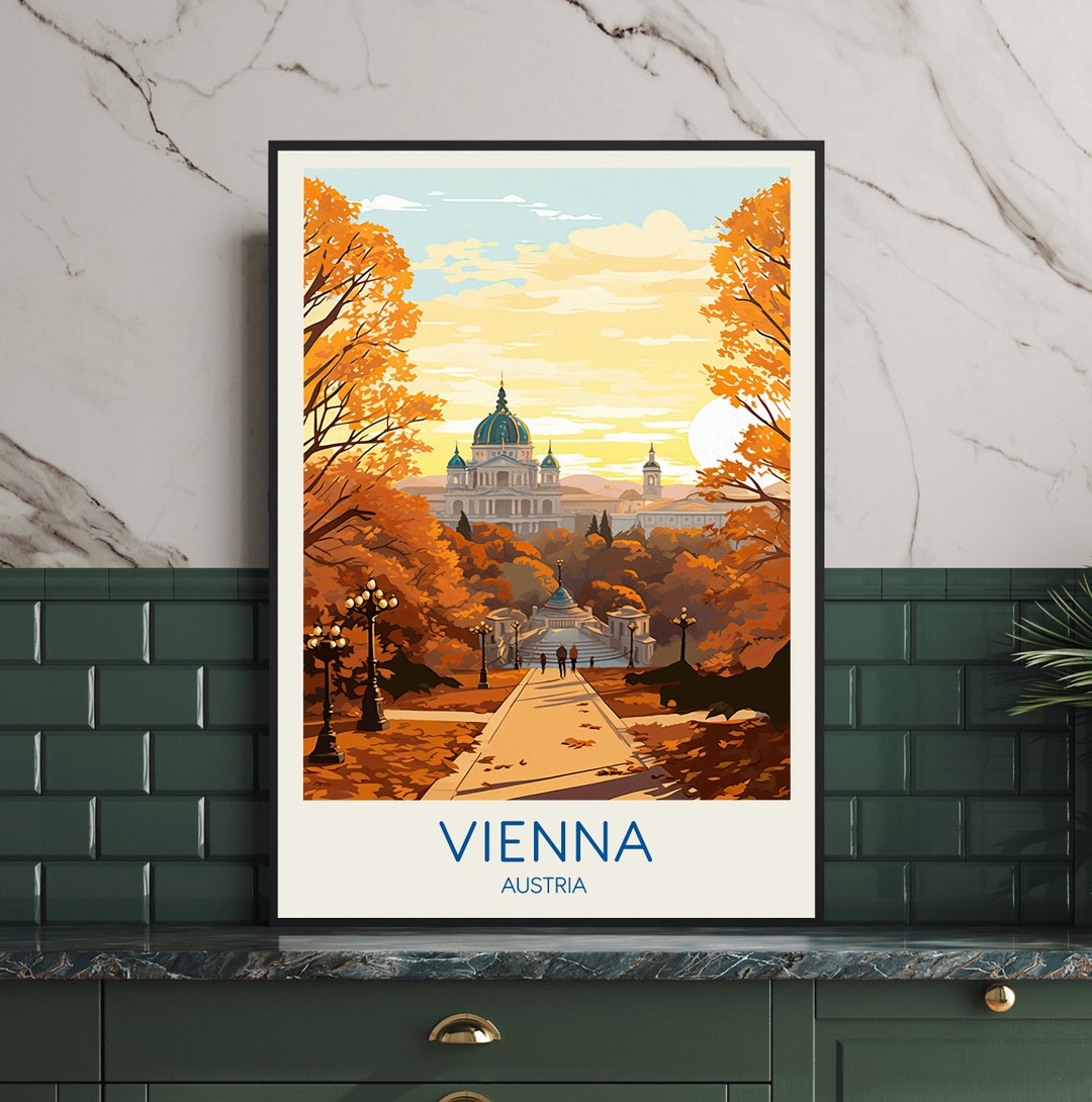 Vienna Travel Poster Austria Poster Vienna Print Vienna Etsy