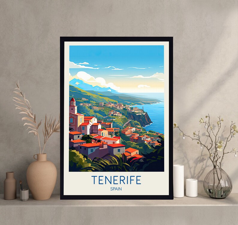 Tenerife Poster Spain Poster Tenerife Print Tenerife Art Etsy