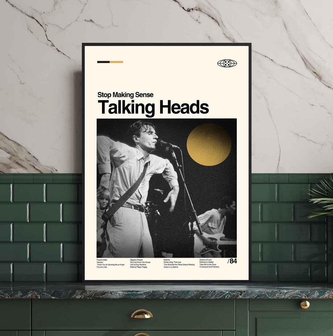 Talking Heads Poster Talking Heads Movie Talking Heads Art Etsy