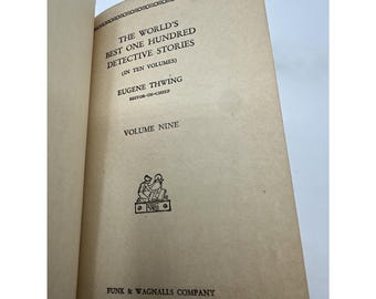 The World's Best 100 Detective Stories Volume  9 Vintage 1929 Hardcover