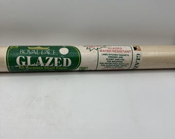 Royal Lace Glazed Shelf Paper 42 Square Feet Made In USA Vintage Never Opened