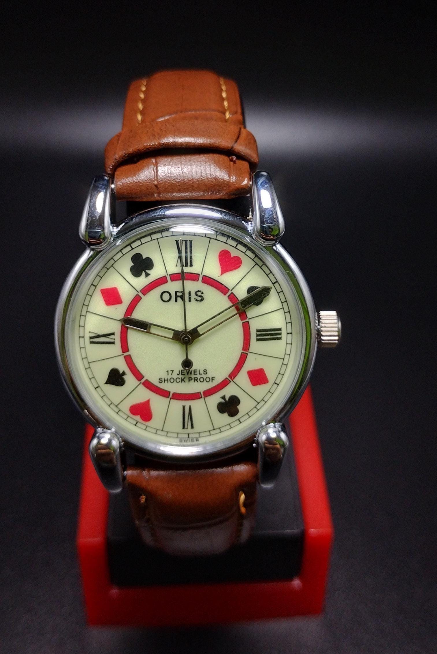 ORIS 腕時計　自動巻き 17石 オリス ビッグクラウン ポインターデイト 17石 裏スケ 自動巻き 7400C