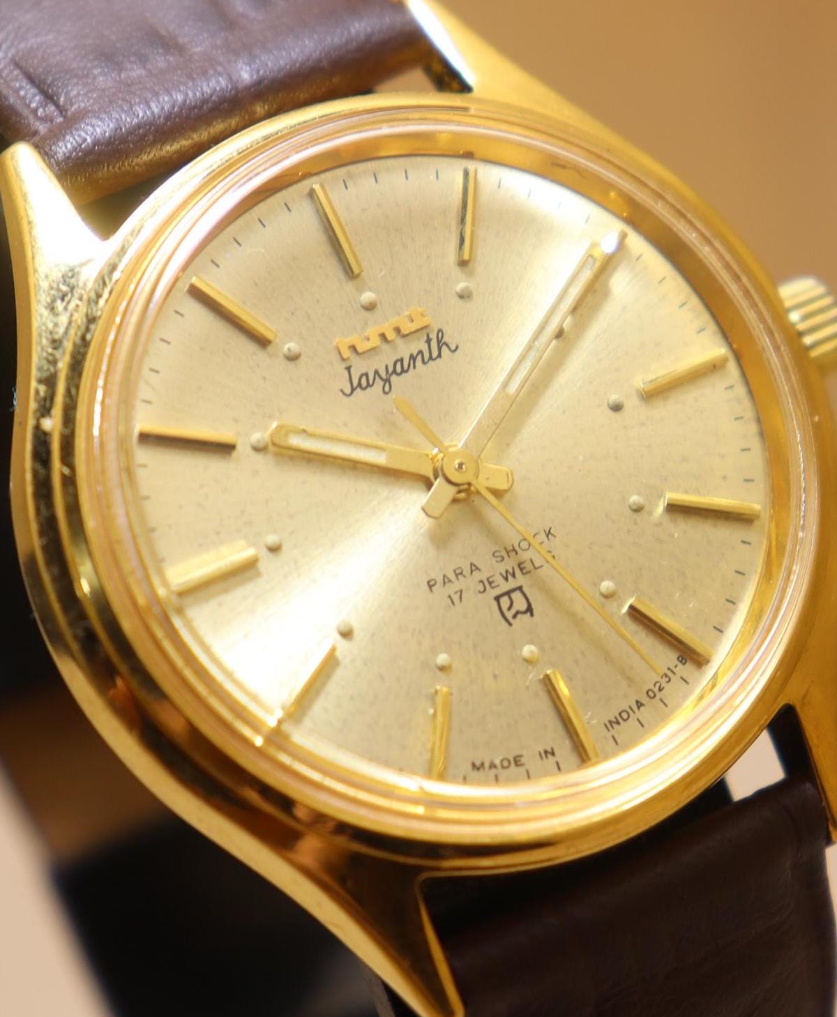 Vintage HMT JAYANTH Manual Winding Indian Made Gold Dial Men s Watch. Etsy