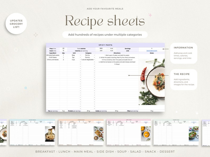 Puede incluir: Una plantilla de hoja de receta imprimible con un fondo morado y una secci&oacute;n para informaci&oacute;n, ingredientes, instrucciones e im&aacute;genes. La plantilla est&aacute; dise&ntilde;ada para ayudarte a organizar tus recetas favoritas.