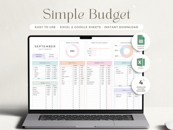 Excel Budget Planner Google Sheets Monthly Budget Spreadsheet Paycheck Budget Tracker Google Sheets Weekly Budget Template BiWeekly Budget