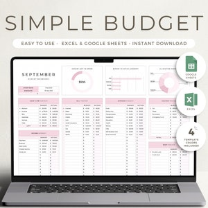 Planificador de presupuesto de Excel Hojas de cálculo de Google Hoja de cálculo de presupuesto mensual Rastreador de presupuesto de nómina Hojas de cálculo de Google Plantilla de presupuesto semanal Presupuesto quincenal