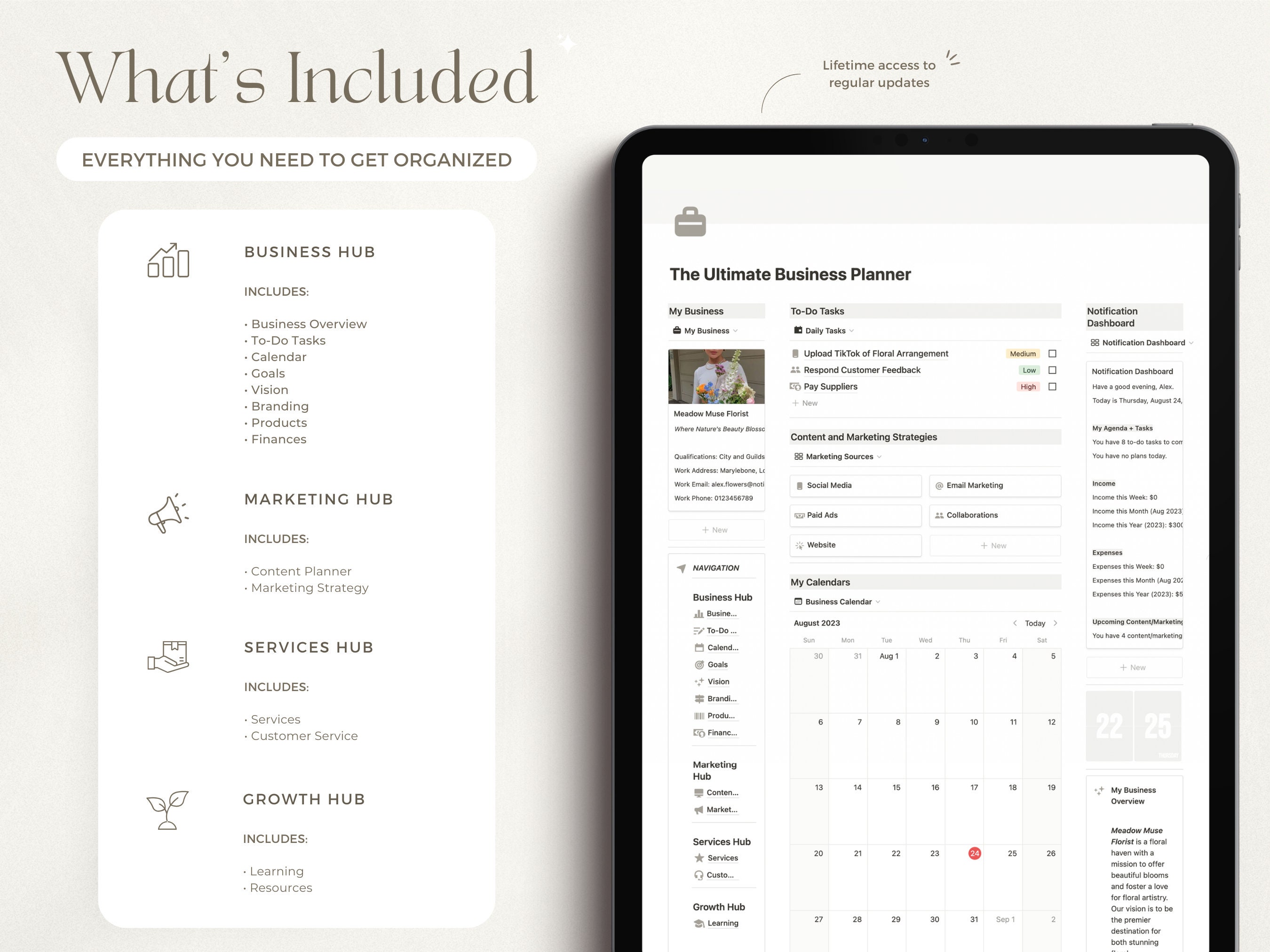 Notion Template Business Planner CRM Notion Business Dashboard Notion ...