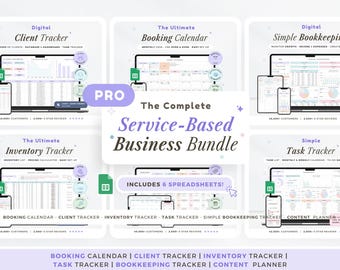 Service Basiertes Business Spreadsheet Bundle für Kleinunternehmer
