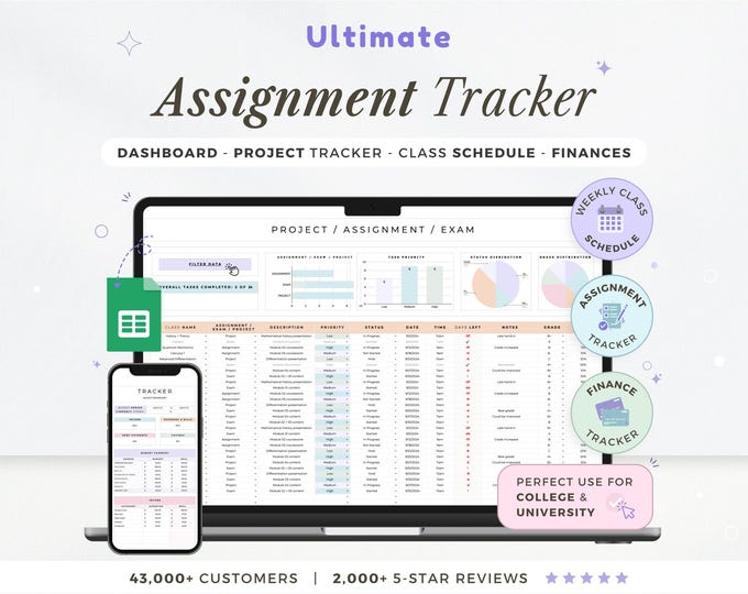 University Planner Spreadsheet Student Template Google Sheets Student ...