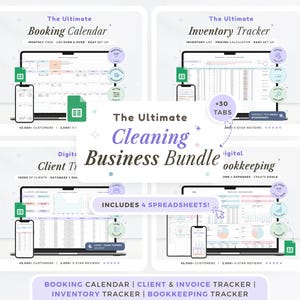 Schoonmaakbedrijfsjabloon Google Spreadsheets House Cleaner Tracker Spreadsheet Schoonmaakservice Bedrijf Huishoudster Zakelijke factuurtracker