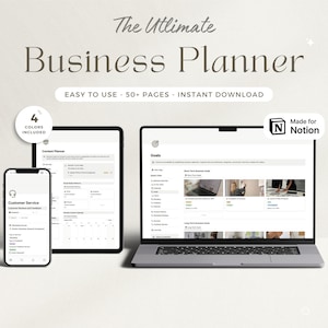 Notion Template Business Planner CRM Notion Business Dashboard Notion Content Ecommerce Notion Freelance Small Business Notion Work Planner