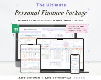 Annual Budget Google Sheets Budget Spreadsheet Monthly Biweekly Budget Tracker Bill Calendar Debt Tracker Financial Planner Yearly Budget