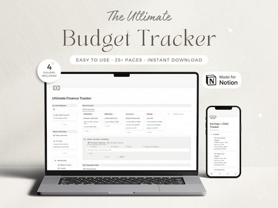 Notion Template Budget Notion Finance Planner Notion Budget Template Notion Expense Tracker Monthly Budget Paycheck Budget Weekly Budgeting