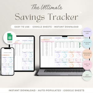 Savings Tracker Template Saving Challenge Tracker Cash Savings Goal Tracker Sinking Funds Spreadsheet Google Sheets Personal Finance Planner