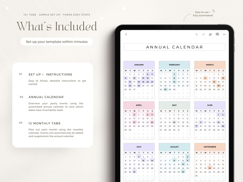 Monthly and Annual Calendar Spreadsheet Google Sheets Yearly Calendar