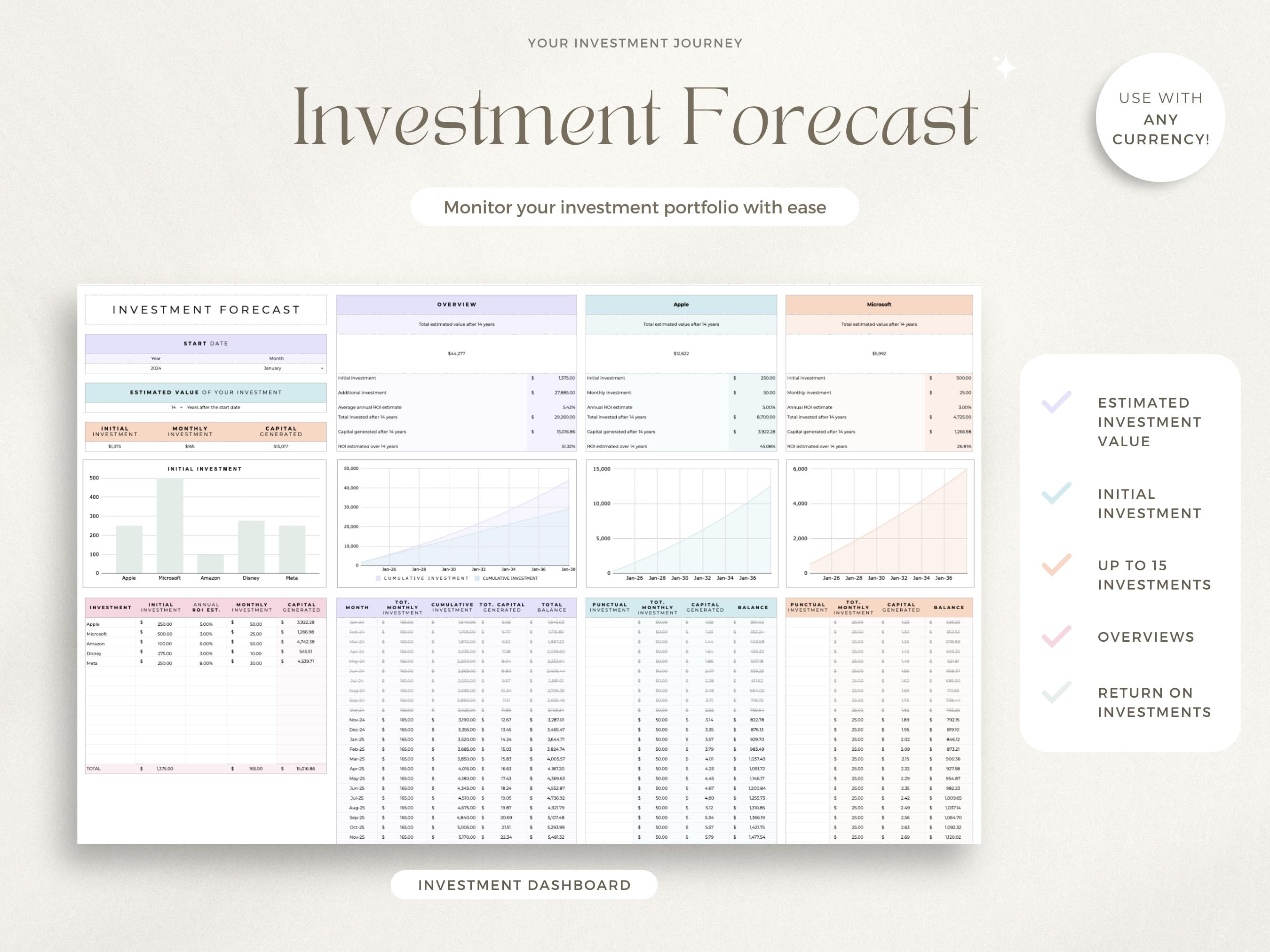 Investment Tracker Stock Portfolio Spreadsheet Google Sheets Trading ...