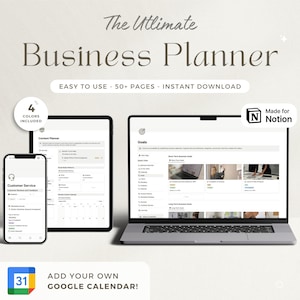 Notion Template Business Planner Notion Business Template Notion Calendar Google Notion Small Business Notion Freelance Notion Planner