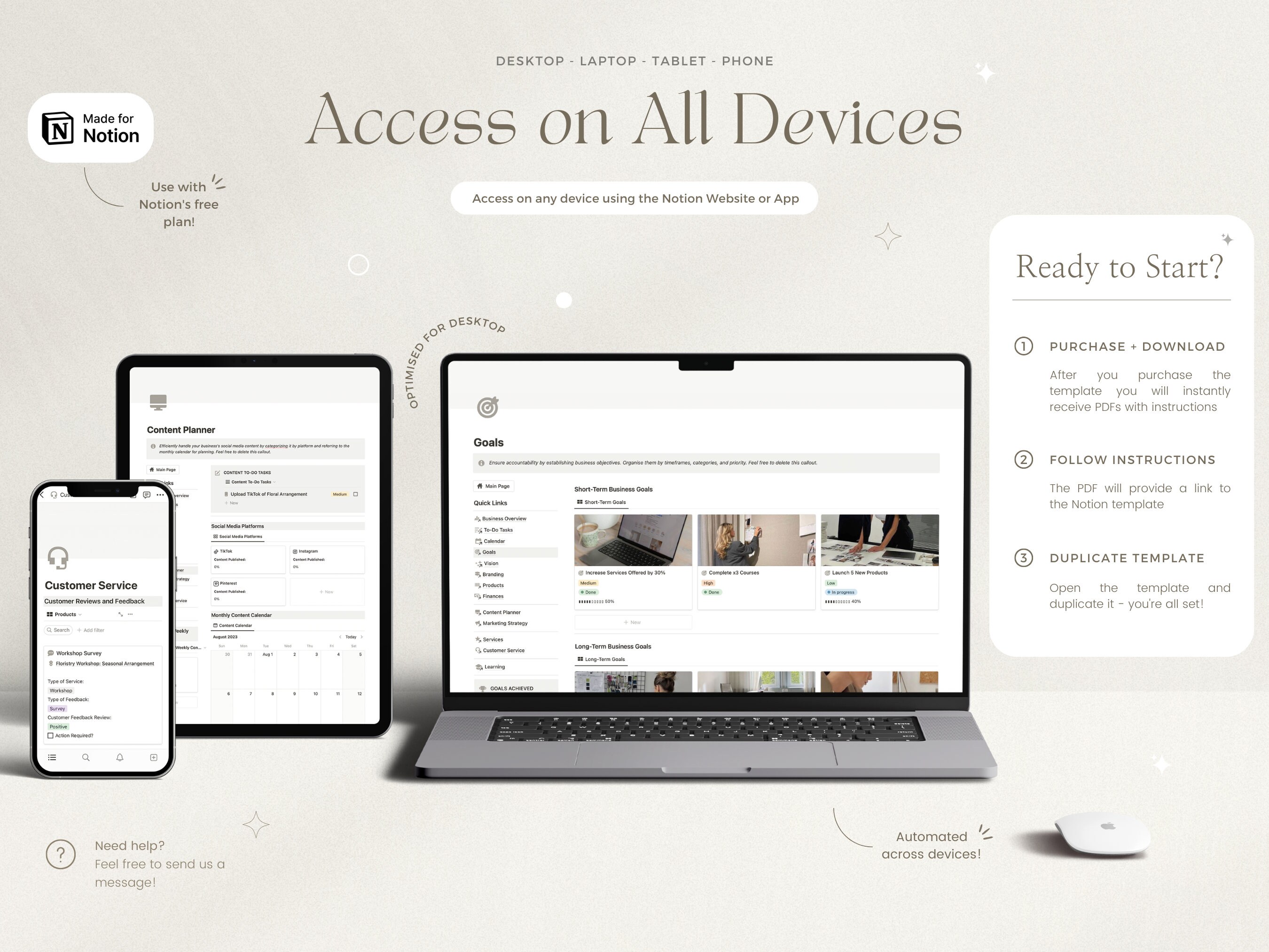 Notion Template Business Planner All in One Notion Business Work Notion ...