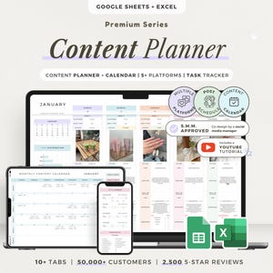 Planificador de contenido, calendario de redes sociales, hoja de cálculo, seguimiento mensual de contenido, plan de publicación en redes sociales, Instagram, TikTok, plantilla de Google Sheets