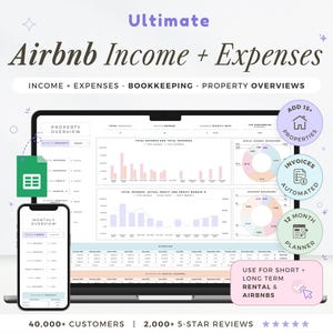 Airbnb Template Income and Expense Spreadsheet Airbnb Host Template Rental Property Profit and Loss Vrbo Google Sheets Airbnb Bundle Tracker