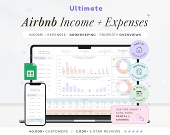 Airbnb Template Income and Expense Spreadsheet Airbnb Host Template Rental Property Profit and Loss Vrbo Google Sheets Airbnb Bundle Tracker