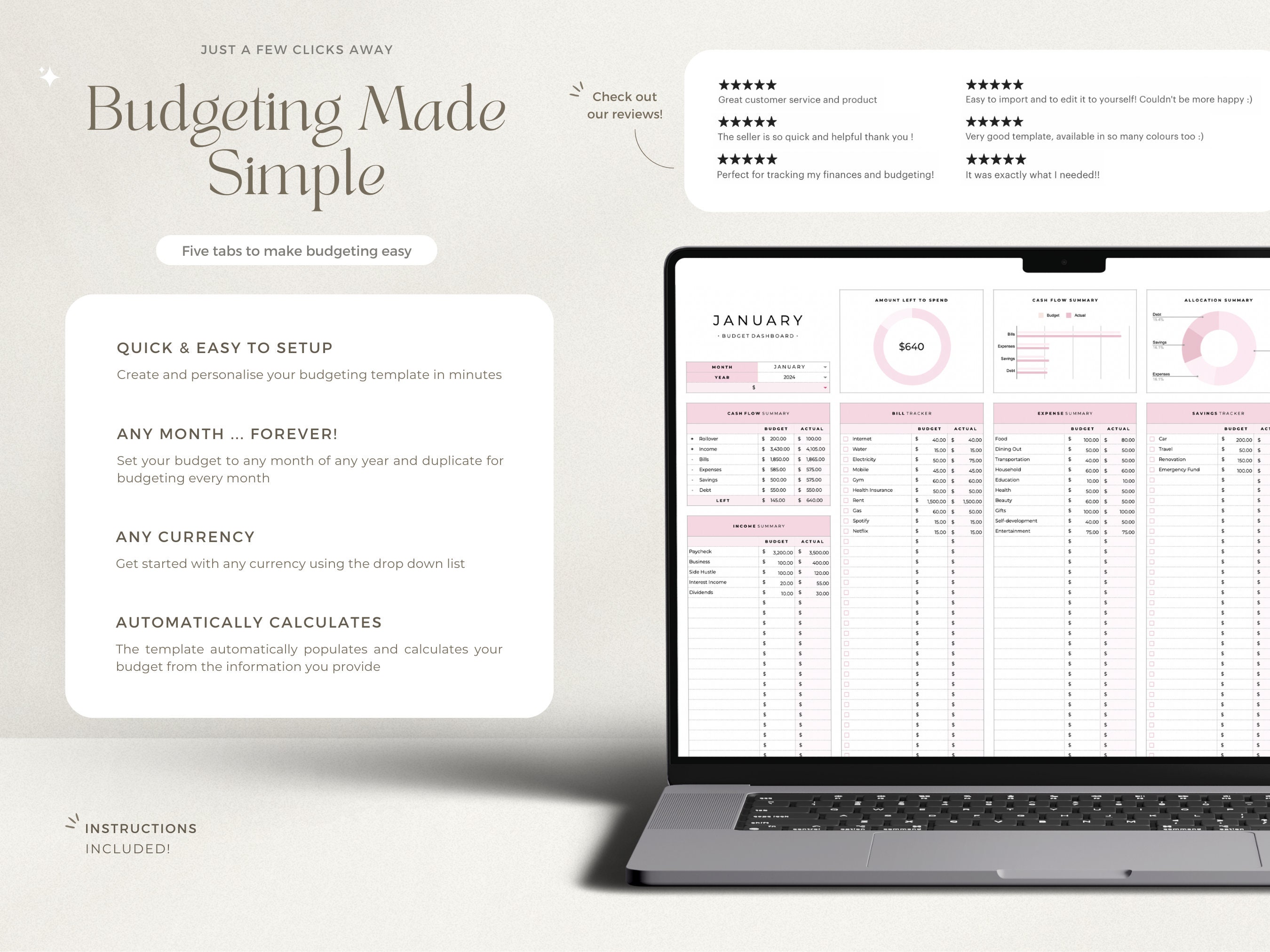 Monthly Budget Spreadsheet Google Sheets Monthly Budget Planner Bill ...