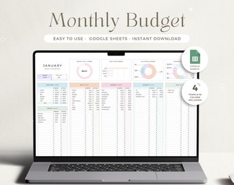 Monthly Budget Spreadsheet Google Sheets Monthly Budget Planner Bill Tracker Google Sheets Budget Template Income Tracker Debt Snowball
