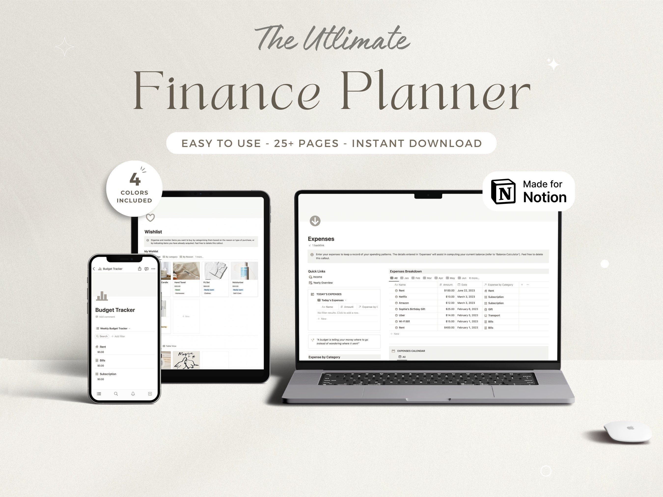 Notion Template Personal Finance Tracker Budget Tracker Income Expense ...