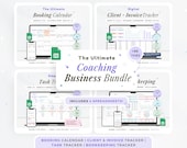 Coaching Business Spreadsheet Bundle Coaching Planner Client Tracker Invoice Tracker Booking Calendar Google Sheets Coaching Template Coach