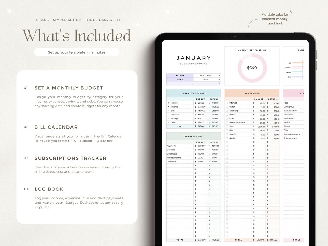 Monthly Budget Spreadsheet Google Sheets Monthly Budget Planner Bill ...