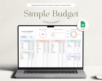 Budget Planner Google Sheets Monthly Budget Spreadsheet Paycheck Budget Tracker Google Sheets Weekly Budget Template BiWeekly Budget Debt