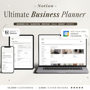 Notion Template Business Planner Notion Business Template Notion Calendar Google Notion Small Business Notion Freelance Notion Planner