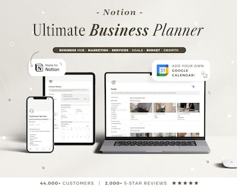Notion Template Business Planner Notion Business Template Notion Calendar Google Notion Small Business Notion Freelance Notion Planner