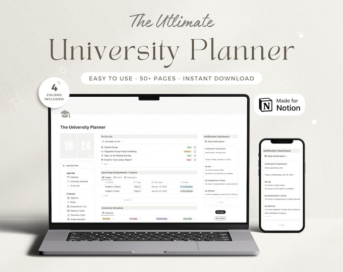 University Planner Spreadsheet Student Template Google Sheets Student ...