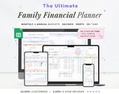 Family And Couple Annual Budget Google Sheets Spreadsheet Monthly Biweekly Budget Tracker Financial Planner Bill Calendar Debt Tracker 50/30