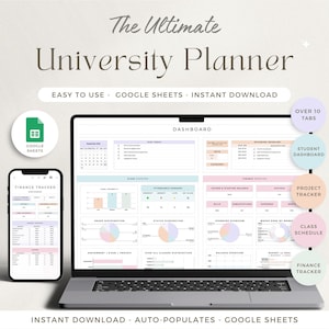 Universiteitsplanner Spreadsheet Studentensjabloon Google Spreadsheets Studentenplanner College Opdrachtentracker Taak Lesrooster Studieplanner