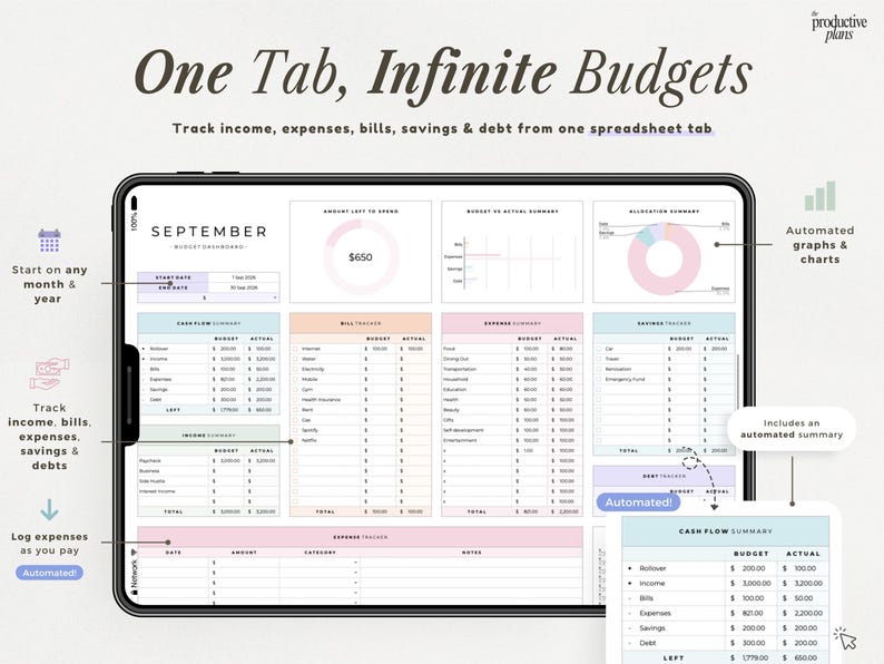 Google Sheets Budget Planner Excel Biweekly Budget Tracker Monthly Budget Spreadsheet Debt Google Sheets Expense Tracker Bills Spreadsheet image 3