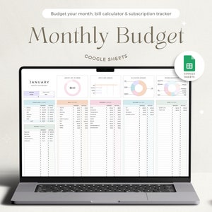 Monthly Budget Spreadsheet Google Sheets Monthly Budget Planner Bill Tracker Google Sheets Budget Template Income Tracker Debt Snowball