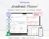 Academic Planner Spreadsheet 2025 Student Planner Google Sheets School Assignment Tracker Course Online Study Planner College Spreadsheet