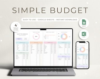 Excel Budget Planner for Google Sheets Budget Monthly Budget Spreadsheet Paycheck Budget Tracker Weekly Budget Template Biweekly Budget