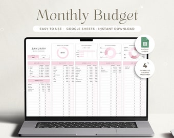 Monthly Budget Spreadsheet Google Sheets Monthly Budget Planner Bill ...