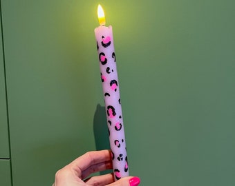 Leopardrosa Dip Dye LED-ljus med timer