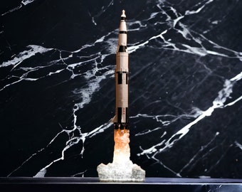 Apollo 11 Saturn V Rocket Lamp Desk Lamp Gift Space Lover Lamp Space X Table Lamp