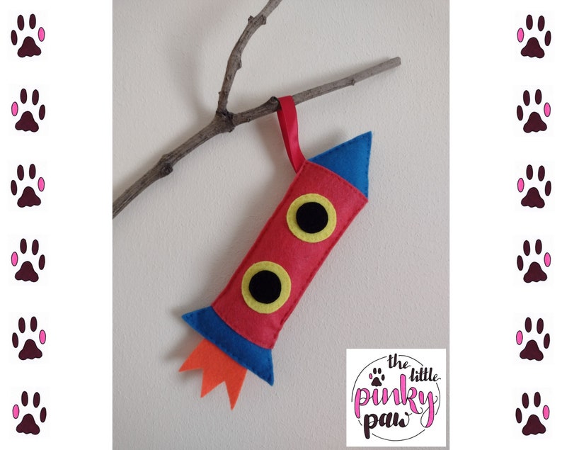 Rocket Felt Ornament Sewing Pattern, Space Decoration (PDF Download) - Etsy