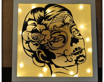 Illuminated frame Skull
