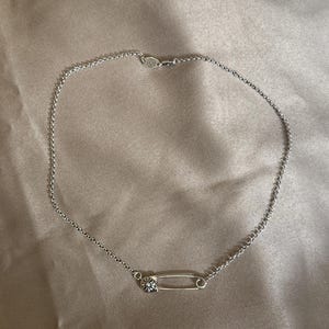 Sicherheitsnadel Silber Halskette Chs