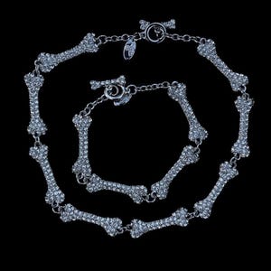 アクセサリー Vivienne Westwood BONE Necklace Vivienne Westwood Three-Section Bone Silver Necklace with