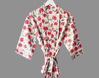 100% Cotton kimono Robes Beautiful Cotton Kimono Dress Express Delivery Dressing Gown Cotton Kimono Free Delivery Bridesmaid Gift Bestseller